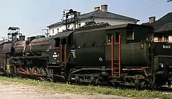 Austrian (ÖBB) 52 class rebuilt with tender cab, Giesl ejector, Graz (1971)