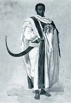 Depiction of a nobleman and officer under the service of Dejazmach Wube Haile Maryam