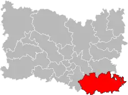 Situation of the canton of Nanteuil-le-Haudouin in the department of Oise
