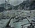 Damage in Ōkawara station by 1953 South Yamashiro Flood
