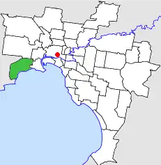 Location in Melbourne