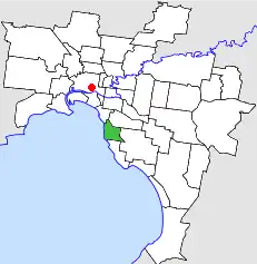 Location in Melbourne