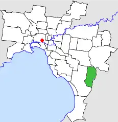 Location in Melbourne