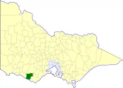 Location in Victoria