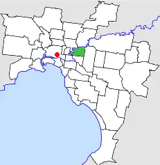Location in Melbourne