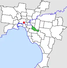 Location in Melbourne