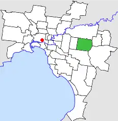 Location in Melbourne