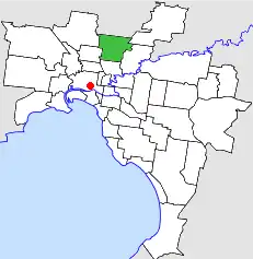Location in Melbourne