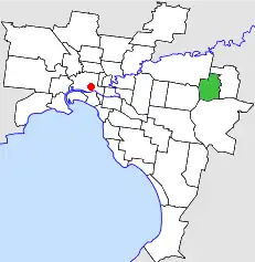 Location in Melbourne