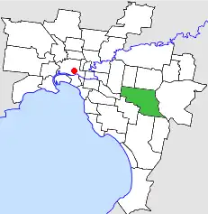 Location in Melbourne