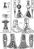 Above - "Axe of Andrei Bogolyubsky", below - the upper part of the ax from Novgorod. 11th-13th centuries