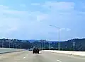 Crossing the Olgiati Bridge in 2009
