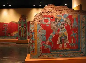 Olmeca-Xicallanca - Cacaxtla bird man mural