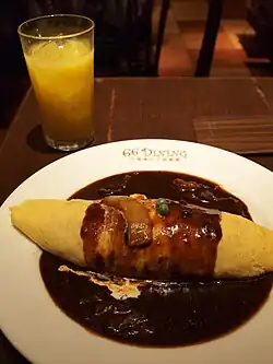 Omurice with demi-glace sauce