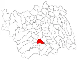 Location in Bacău County