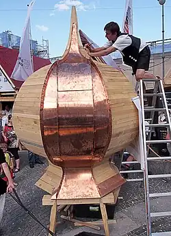 Traditional construction and copper cladding, Munich, Germany