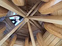 Inside the dome during construction, Munich, Germany
