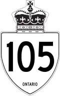 Highway 105 marker