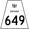 Highway 649 marker