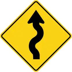 Multiple curves to left