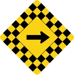 Sharp curve marker