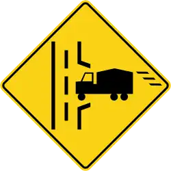 Heavy vehicles entering from right