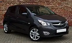 Small five-door car with alloy wheels and fog lamps