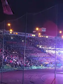 All athletes and trainers sitting at the opening ceremony