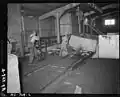 Operating rotary coal car unloader at the tipple. Union Pacific Coal Company, Stansbury Mine, Rock Springs.