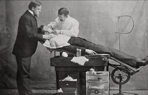 Dr. Parkyn using suggestion as an anesthetic