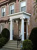Greek Revival porch, 445 Orange Street (about 1855).
