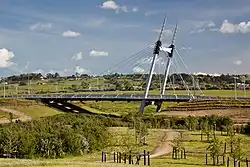 Cable-stayed bridge on Ormiston Road