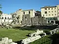 Temple precinct with small church of San Paolo Apostolo in background