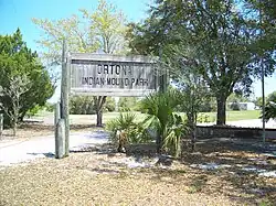 Ortona Indian Mound Park signage