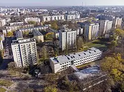 Apartment buildings on Piaseczyńska Street in 2021.