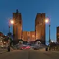 North side with the Astronomical Clock and the main entrance of the City Hall. Carillon over East tower