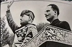 Oswald Mosley meeting Benito Mussolini in 1936
