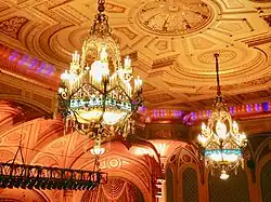 Ceiling and chandeliers