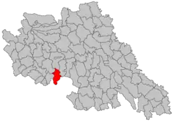 Location in Iași County