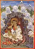 Milarepa, Tempera on cotton, 21&nbsp;cm ×&nbsp;30&nbsp;cm (8&nbsp;in ×&nbsp;12&nbsp;in), 2008 Otgonbayar Ershuu