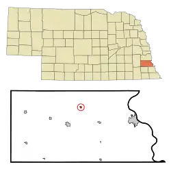 Location of Otoe, Nebraska