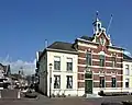 Street view with former town hall