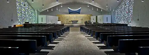 A view of the main chapel at the University of Mary, Our Lady of the Annunciation Chapel