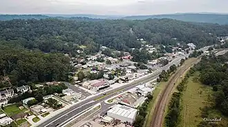 Aerial shot of Ourimbah in April 2019