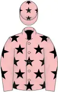 Pink, black stars