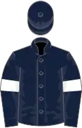 Dark blue, white armlets