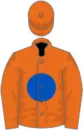 Orange, royal blue disc