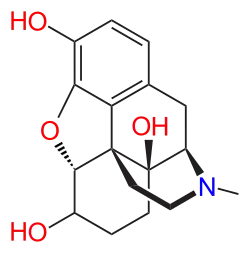 Chemical structure of oxymorphol.