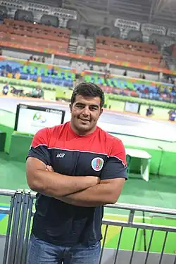 Oyan Nazariani, is an Azerbaijani Beach wrestling and Greco-Roman wrestler born in Urmia. He is the head coach of the Azerbaijani beach wrestling team.[101]