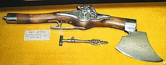 Polish axe pistol replica, 17th century.